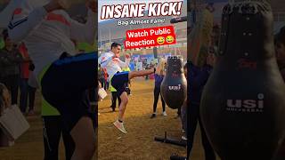 ALMOST BROKE This Boxing Bag! (Crowd Shocked) 😱 ​#kickboxing #muaythai #boxing #heavybag #kickpower