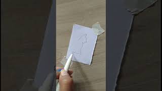 easy cat 🐈 one line drawing ✍️ #shorts