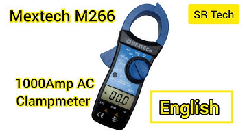 Digital #clampmeter Mextech #M266 . Functions and features in ENGLISH. #SRTech . 1000Amp AC Current.
