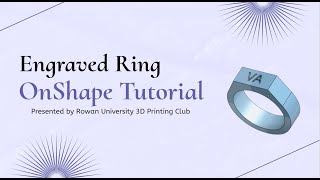 💍 Engraved Ring OnShape Tutorial!