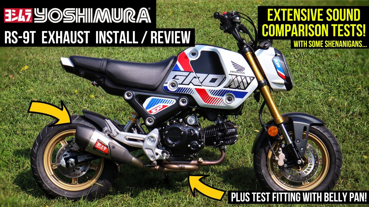 22 Honda Grom Mods Yoshimura Exhaust Install Review Sound Comparison Tests Burnouts Youtube