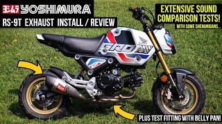 New Honda Grom Mods: Yoshimura Exhaust Install / Review + Sound Comparison Tests & BURNOUTS!