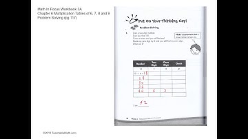 MIF Workbook 3A solutions Ch 6 Multiplication Tables of 6, 7, 8 & 9 Problem Solving (pg 117-118)