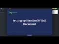 Setting up Standard HTML Document.