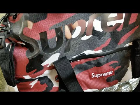 SUPREME DUFFLE BAG WEEK 1 DROP FW18 - BLACK - DIMENSION-POLYANT SAIL CLOTH  TECHNOLOGY 