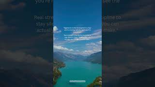 "Aggression is movement without vision. Silence is the clarity you need."#selfcontrol#mindset#stoic