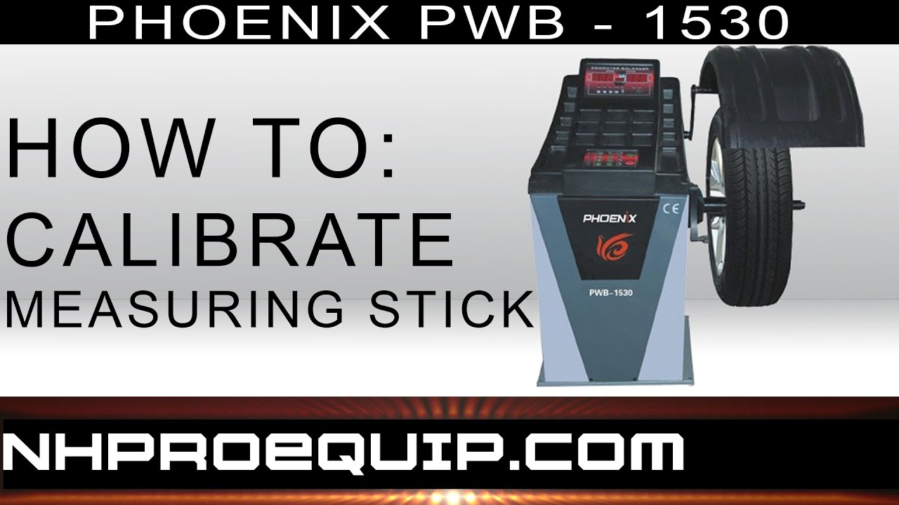 Phoenix Wheel Balancer How to calibrate measuring stick YouTube
