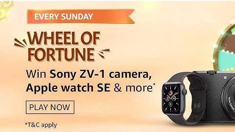 Amazon Wheel of Fortune quiz answers today l wheel of fortune quiz answers today win Sony ZV-1camera