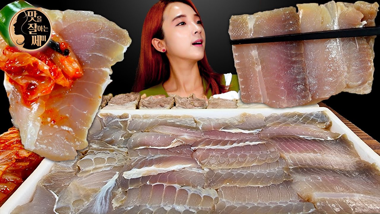 [Mukbang]🐟국산삭힌 홍어회 모듬살 먹방!🤣+홍어삼합먹방😋(Hongeo-hoe)Fermented Skates ホンオ raw ...