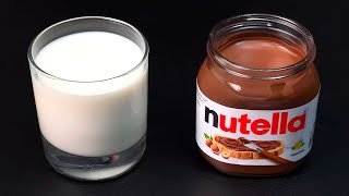 Nutella Milk Very Delicious Chocolate Cake In 5 Minutes