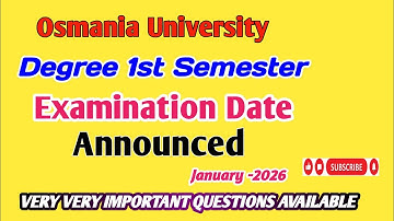 degree 1st semester timetable | Osmania University | January 2026 | bcom | bba | bsc | ba