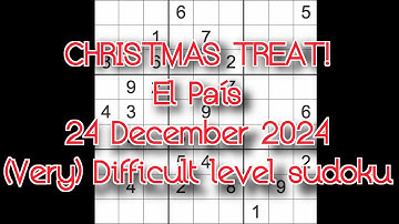 Sudoku solution – El País 24 December 2024 Difficult level