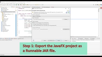 JavaFX export as JAR file, with VM arguments (Solution)