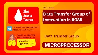 Data Transfer group Instructions in 8085 Microprocessor I Shri Ananta Tutorials -Technical
