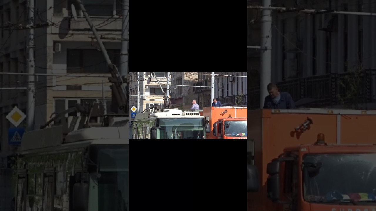 Trolleybus Astra Citelis PS01T1 №5320 Breakdown in Bucharest Overhead Line Emergency  Piața Mihail