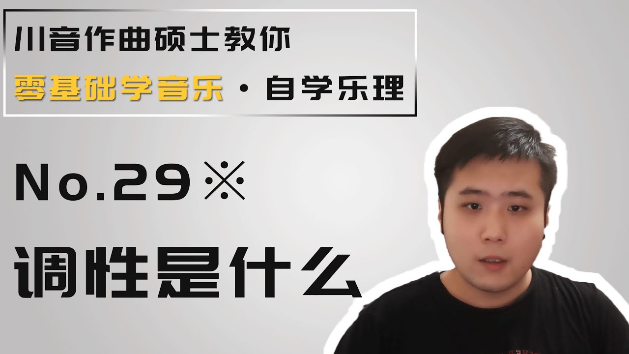 【乐理】29※ 调性是什么