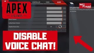 Today i will show you how to disable voice chat in apex legends. if
did enjoy the video don't forget leave a like, comment and
subscribe!game: le...
