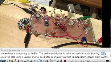 Low Power AM transmitter circuit with a low noise crystal oscillator configuration - LIVE demo