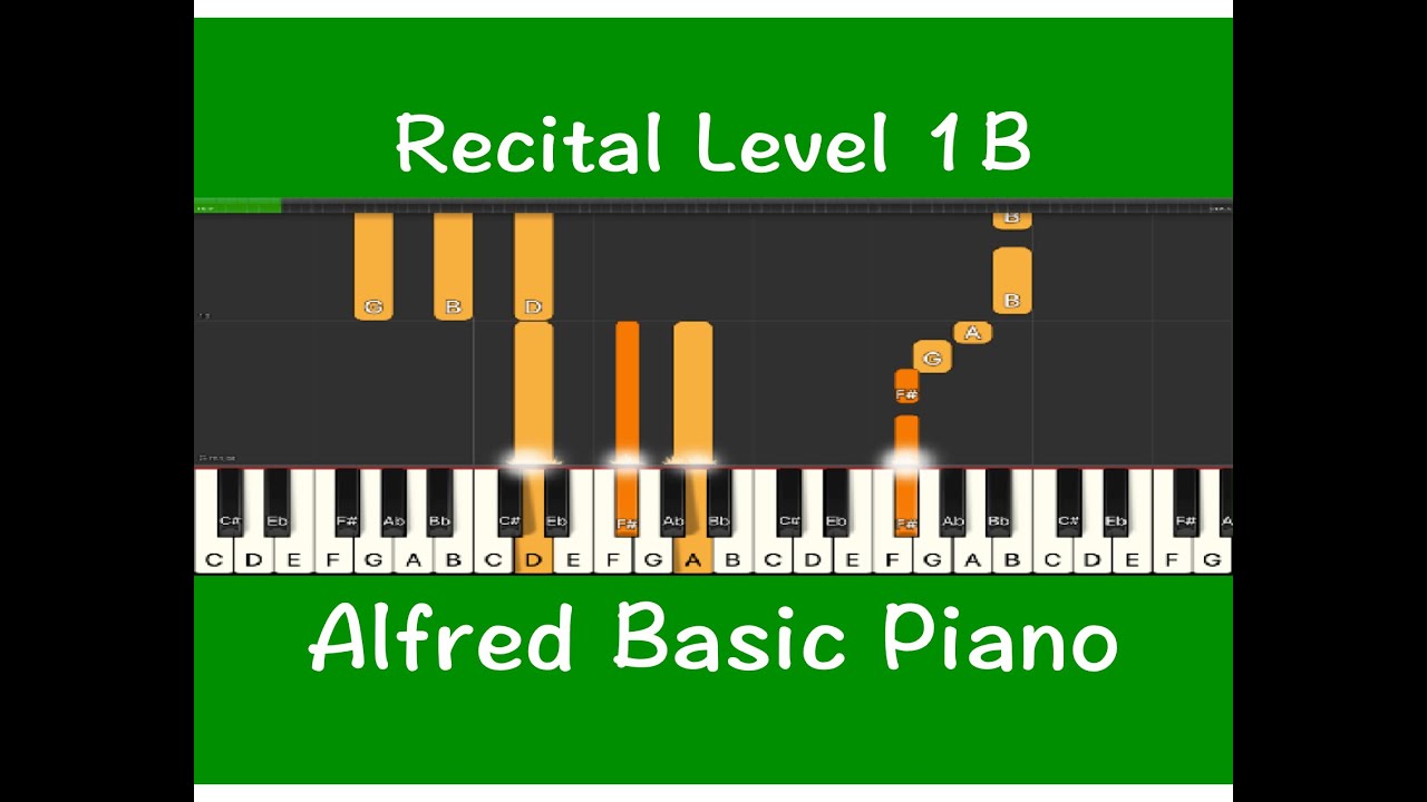 Alfred Basic Piano Recital 1B, P26, Fun Learning Piano Beginner, Online