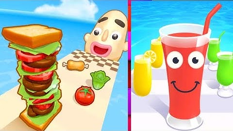 Sandwich RUNNER vs Juice run ALL LEVEL Android ios gameplay walkthrough