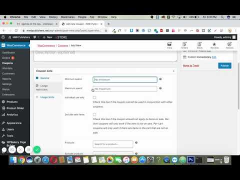 creating woocommerce coupons - YouTube