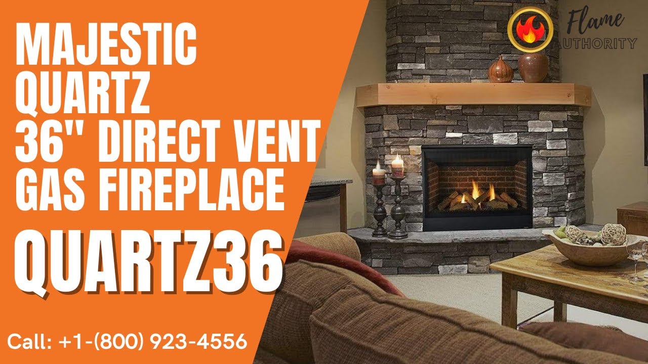 Majestic Quartz 36" Direct Vent Gas Fireplace QUARTZ36 YouTube