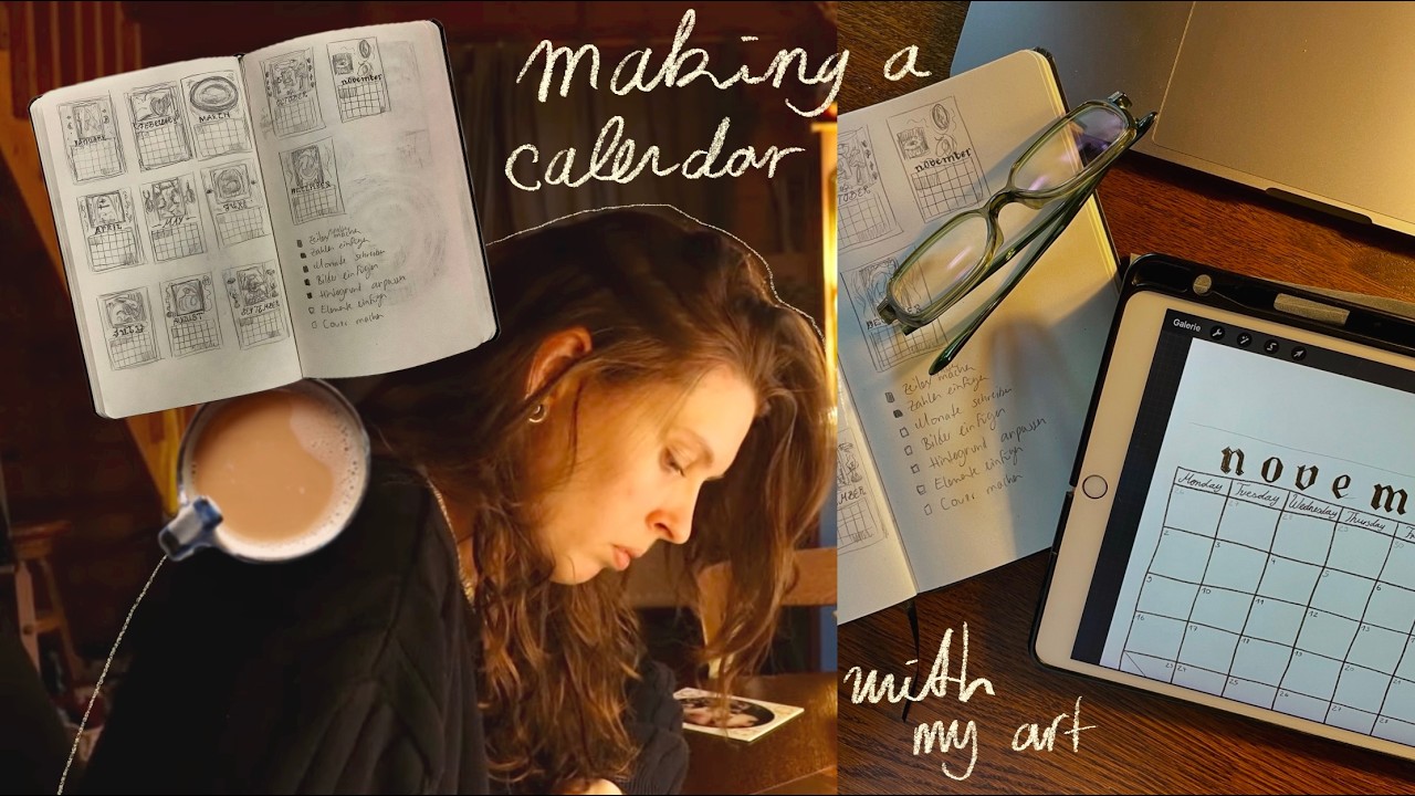 Ich mache meinen eigenen 2026 Kalender mit meiner Kunst! 📅⭐️ 🍂
