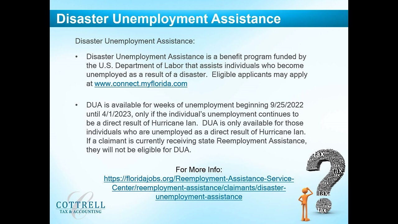 Disaster Unemployment Assistance in California how to apply and
