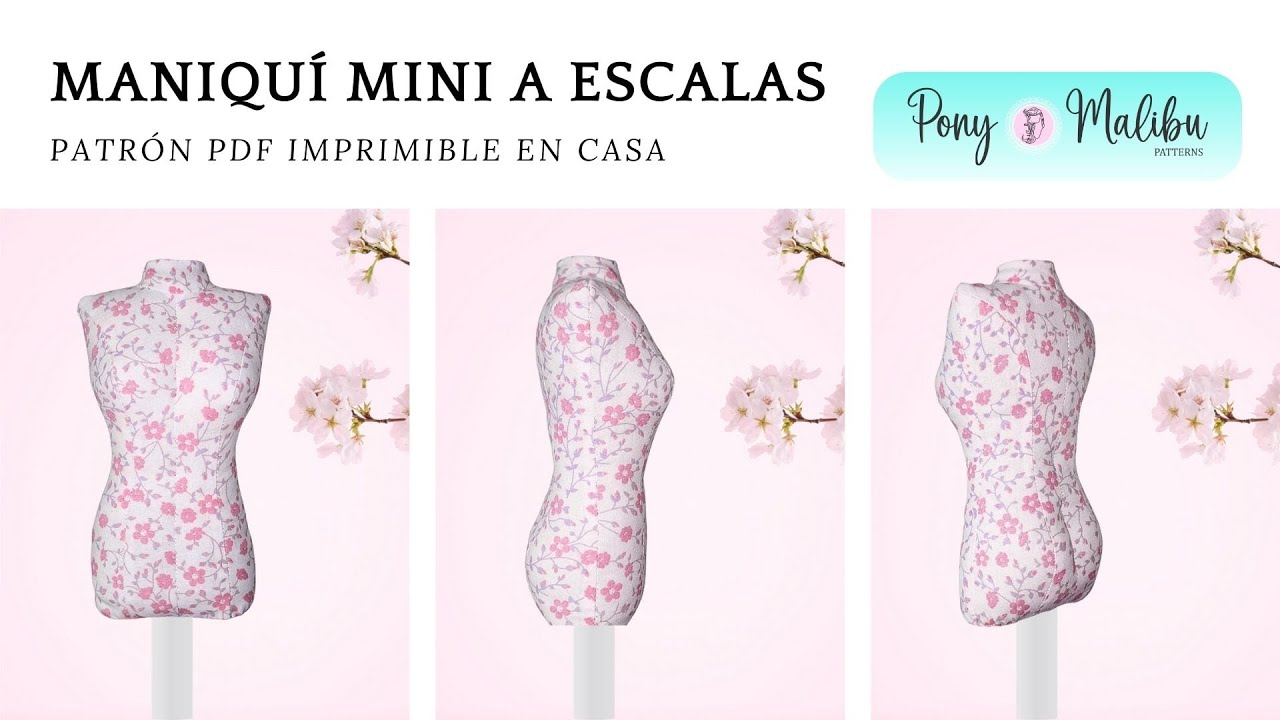 HAZ EN CASA TU MANIQUI DE COSTURA PROFESIONAL EN MINIATURA A ESCALA para Patronaje y Modelado