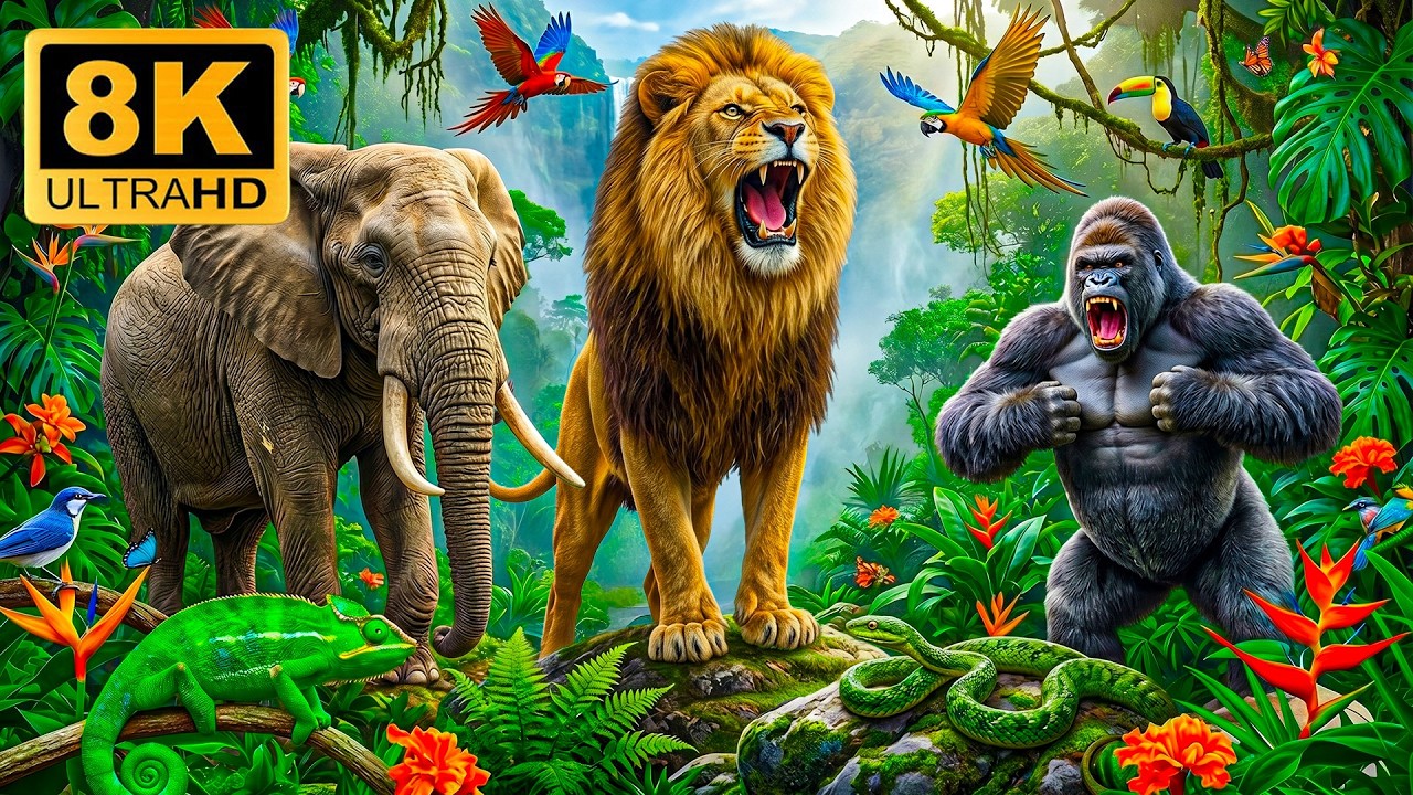 Breathtaking Wildlife in 8K UHD 🌿 Peaceful Nature Scenery with Relaxing Piano Guitar Music