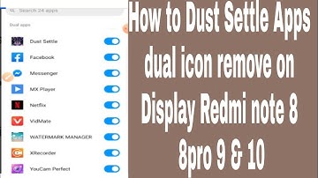 How to Dust Settle Apps dual icon remove on Display Redmi note 8 8pro 9 & 10