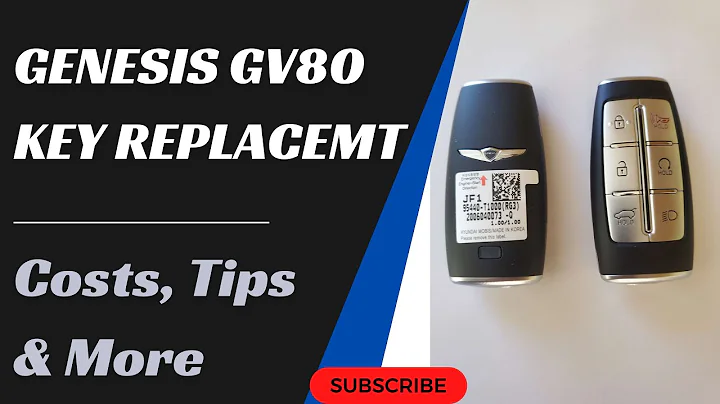 Genesis GV80 Key Replacement - How to Get a New Key. (Tips to Save Money, Costs, Keys & More.)