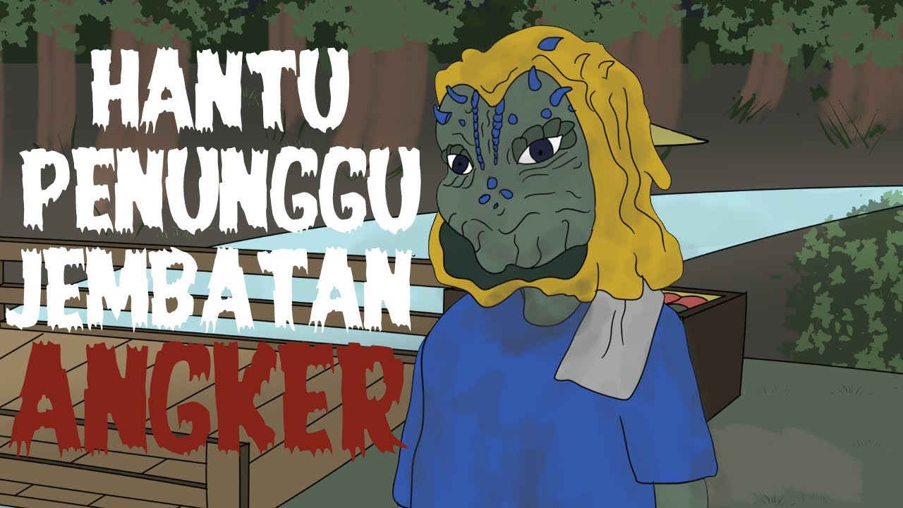 Hantu penunggu jembatan angker - kartun hantu lucu - kartun horor lucu