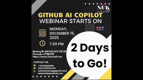 🚀 GitHub AI Copilot Webinar | AI-Powered Coding | Dec 15, 7 PM IST