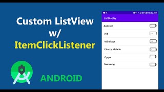 Android Custom ListView with item click listener
