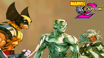 Marvel VS Capcom 2 Wolverine iceman and Storm Playthorugh