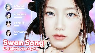 LE SSERAFIM - Swan Song (Line Distribution + Lyrics Karaoke) PATREON REQUESTED Resimi