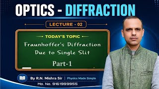 Fraunhoffer Diffraction Due To Single Slit Part-1 