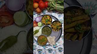 daal chawal salad lauki sabji fali sabji 😍😋#tastyfood#thalifood#simplefood#indainfood#short
