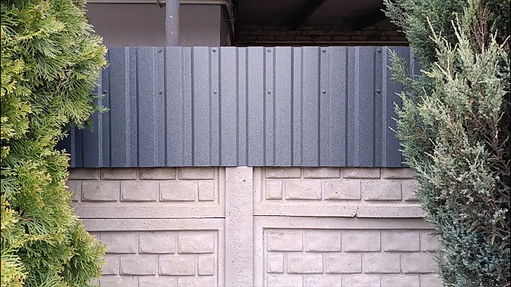 бетонный забор с профнастилом