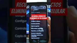 recupera contactos eliminados de tu celular #android screenshot 3