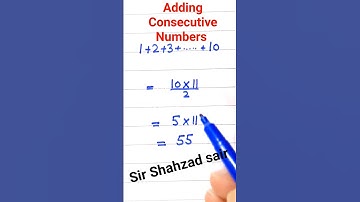 Adding Consecutive Numbers #maths #math