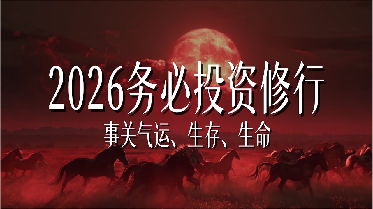 2026务必投资修行：事关气运、生存、生命