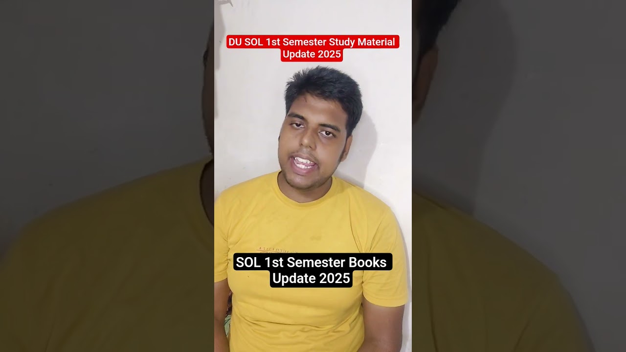 SOL 1st Semester Study Material Update 2025 