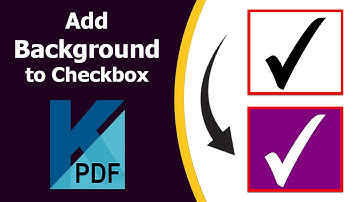 How to add background to a checkbox in pdf using Kofax Power PDF