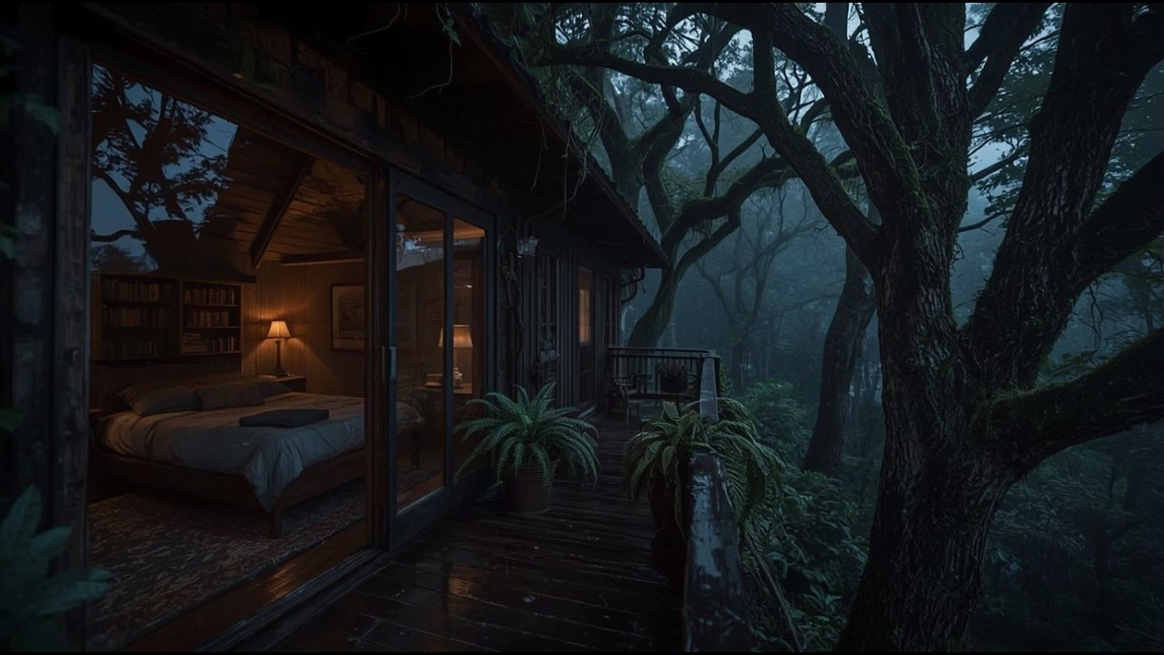 Звуки дождя в лесу 🌲 Густой лесной дождь, не дающий уснуть