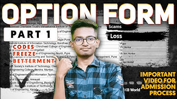 OPTION FORM Part 1 | Engineering Admission Counselling | KB World | MHT-CET