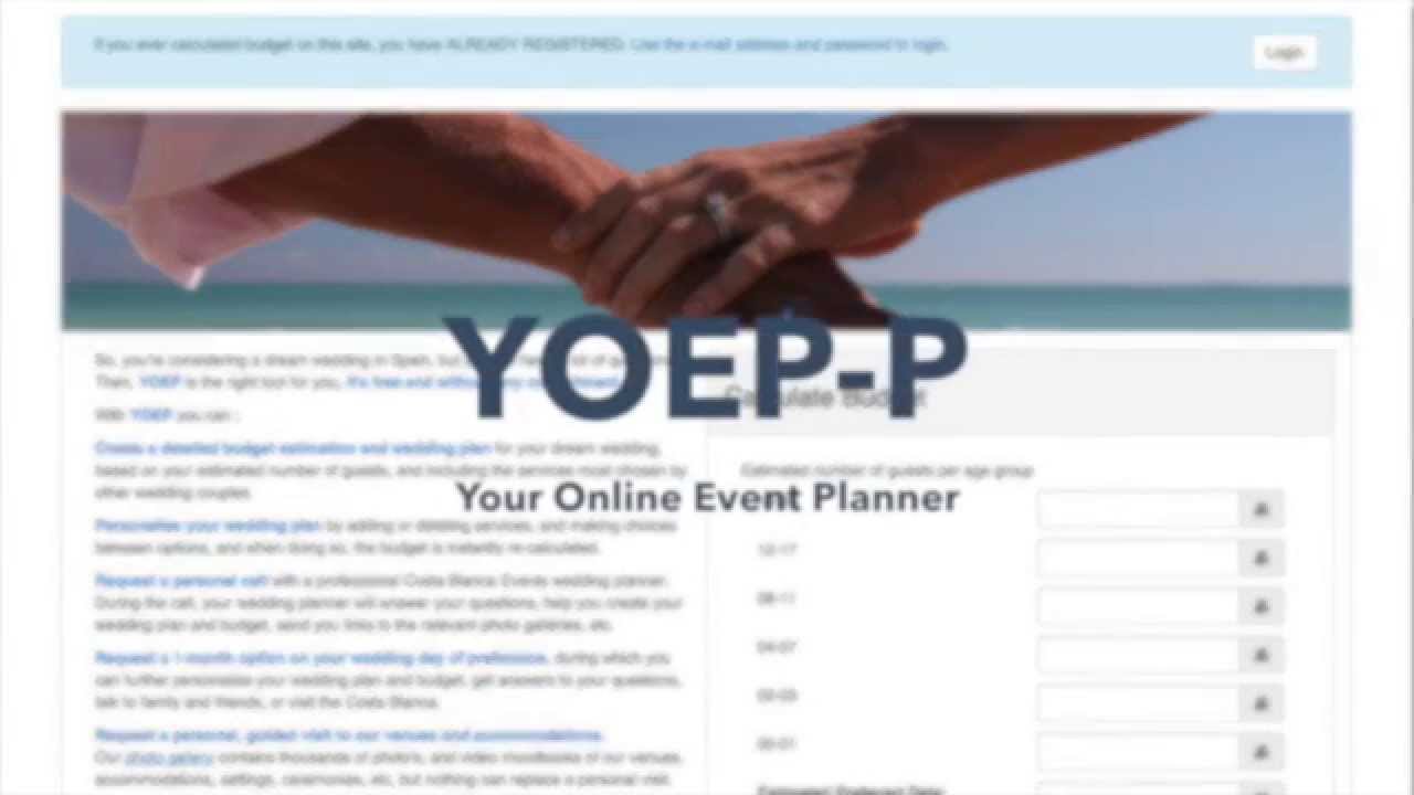 YOEP - Your Online wedding Planner for a wedding in Spain - explainer video 01