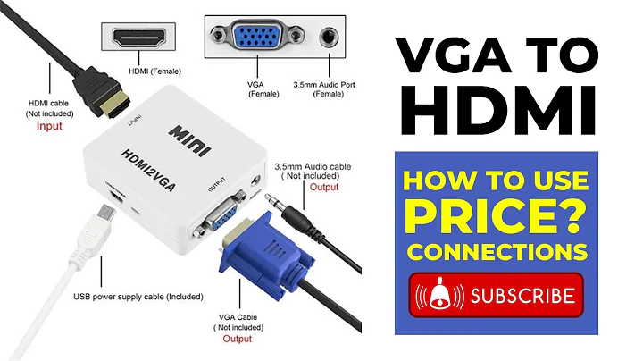 How to Connect VGA devices with HDMI screen VGA to HDMI Converter