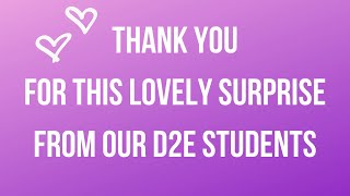 Special surprise messages from our D2E students || Dance 2 Enhance Academy